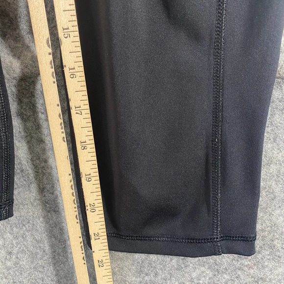 Spyder Womens Leggings Medium Black High Rise Cropped Capri Pockets - Picture 8 of 9